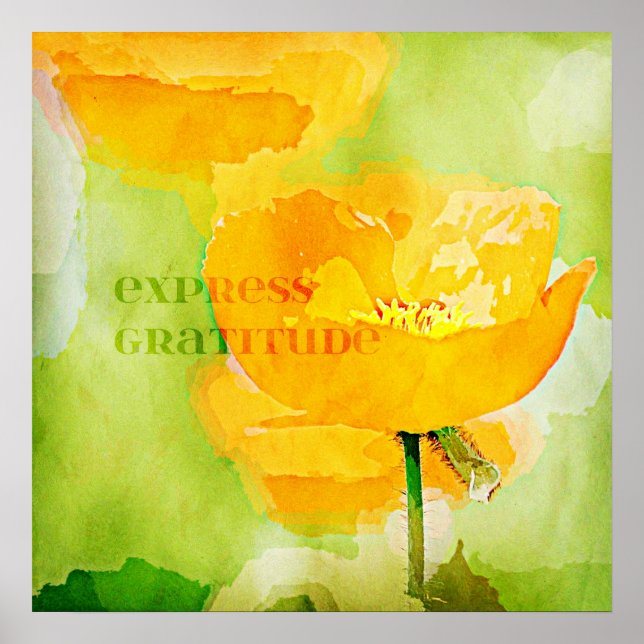 Póster Exprés Gratitude Naranja Poppy (Frente)