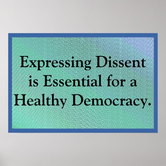 Póster Expresando disidencia (Frente)