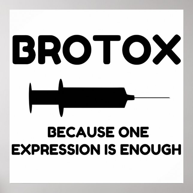 Póster Expresión de Botox (Frente)