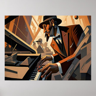 Póster Expresiones del Poster de imágenes de Jazz Wall