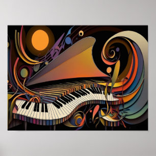 Póster Expresiones del Poster de imágenes de Jazz Wall