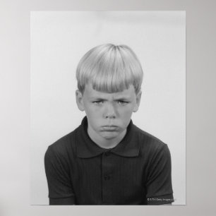 Póster Expresiones faciales del muchacho