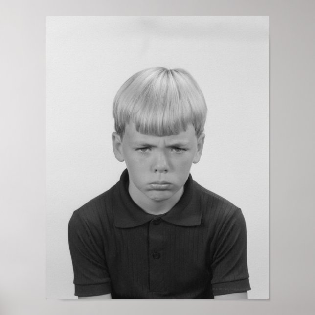Póster Expresiones faciales del niño (Frente)