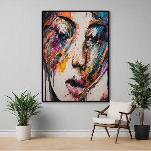 Póster Expresionismo Abstracto Vibrante – Enamorándose Ar