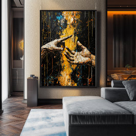 Póster Expresionista La creación de Adán - Audaz Replante