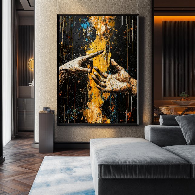 Póster Expresionista La creación de Adán - Audaz Replante (Subido por el creador)