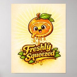 Póster Exprimido Fresco - Sintiéndose Frutal - Amantes de