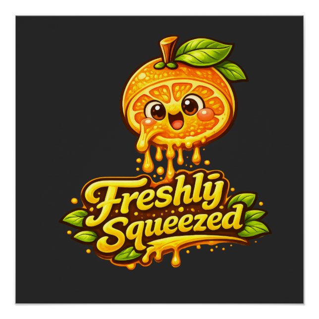 Póster Exprimido Fresco - Sintiéndose Frutal - Amantes de (Anverso)