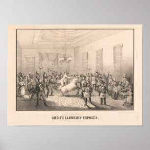 Póster expuesto de la Logia Lafayette - Odd Fellow
