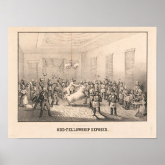 Póster expuesto de la Logia Lafayette - Odd Fellow