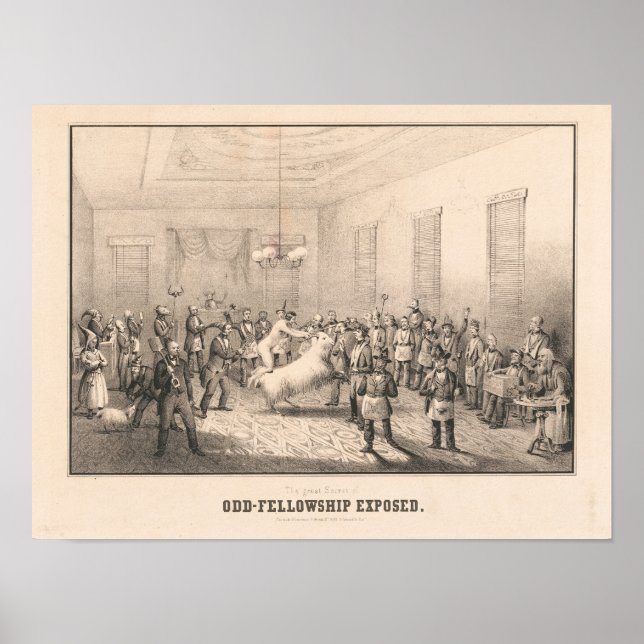 Póster expuesto de la Logia Lafayette - Odd Fellow (Frente)