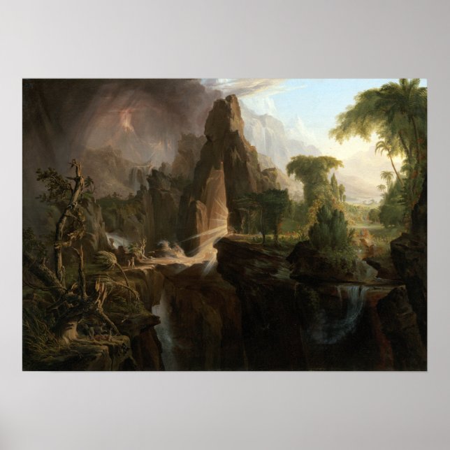 Póster Expulsión de Thomas Cole del Jardín del Edén (Frente)