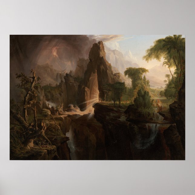 Póster Expulsión del Edén (1828) — Thomas Cole (Frente)