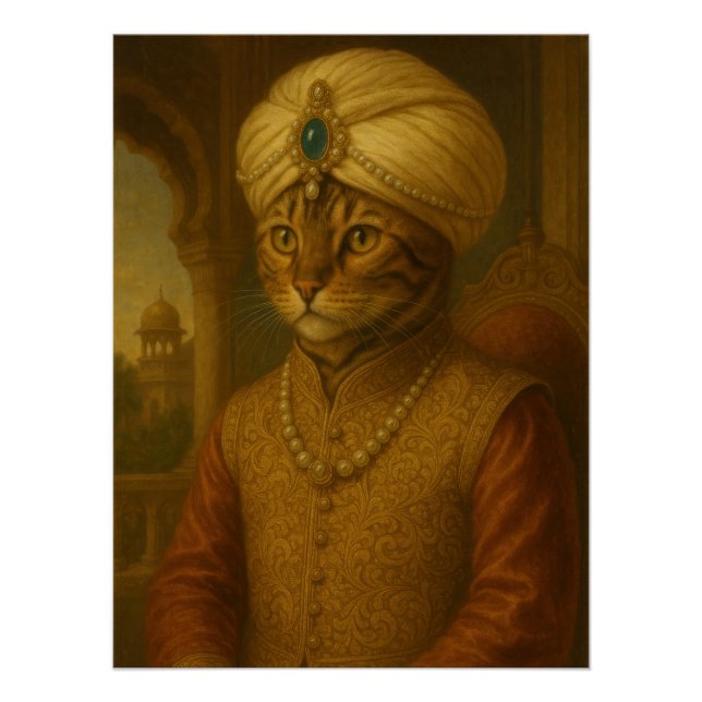 Póster Exquisite Oriental Cat Monarch Portrait (Anverso)