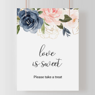 Póster Exquisito amor floral otoñal es dulce