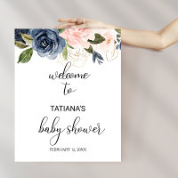 Exquisito Fall Floral Baby Shower Welcome