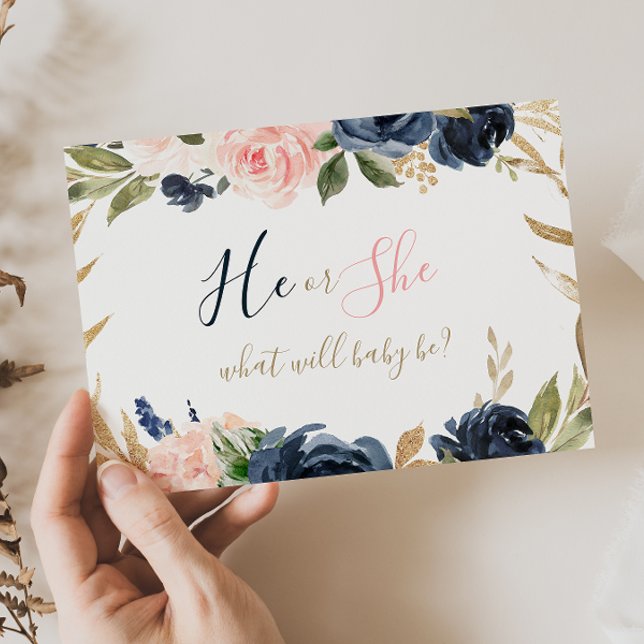 Póster Exquisito Poster de Revelación del Bebé Floral Fal (Subido por el creador)