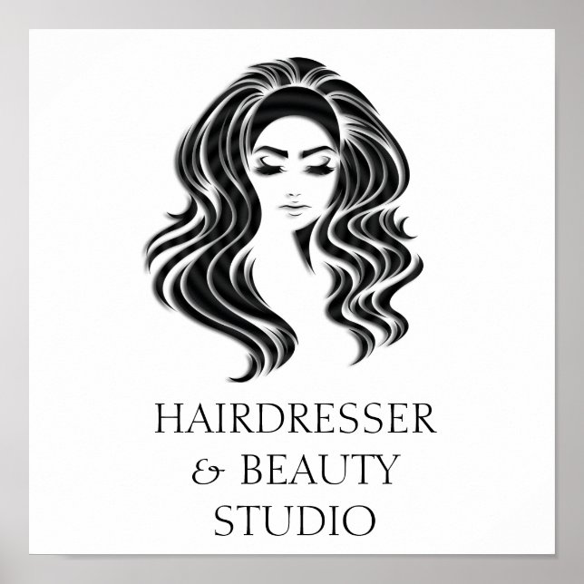 Póster Extensión de pelo creativo Salon Beauty Studio lat (Frente)