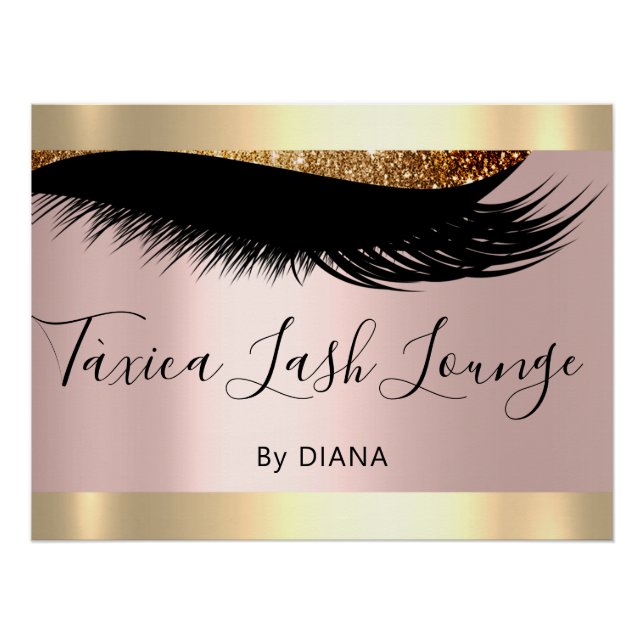 Póster Extensión de pestañas rosadas de Makeup Artist Stu (Anverso)