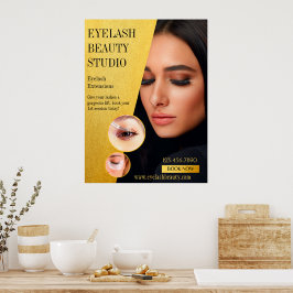 Póster Extensiones Eyelash personalizar Tamaño medio Stud