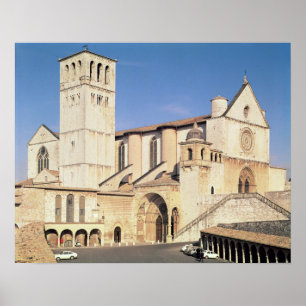 Póster Exterior de la iglesia superior y más baja,
