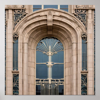 Póster Exterior de la puerta de construcción