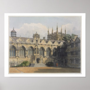 Póster Exterior de la universidad de Mirador, ilustracion