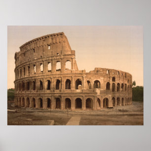 Póster Exterior del Coliseo, Roma, Italia
