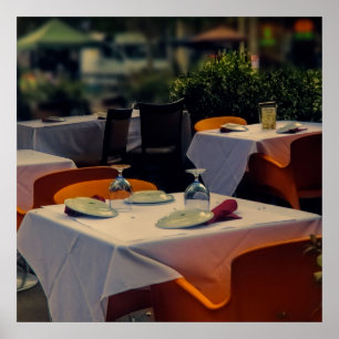 Póster Exterior dinning, en un poster