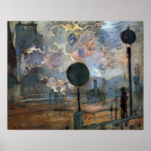 Póster Exterior of Gare Saint-Lazare by Claude Monet