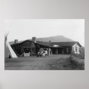 Póster Exterior View of an Native American Tribal