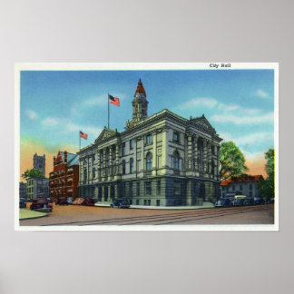 Póster Exterior View of City Hall 3