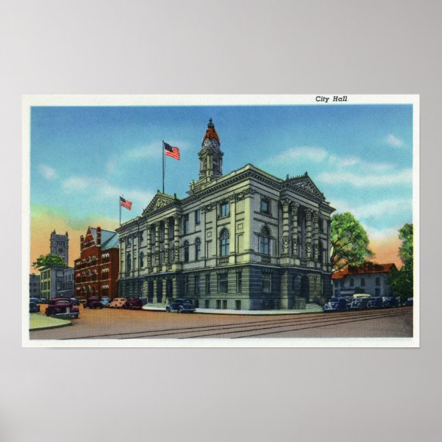 Póster Exterior View of City Hall 3 (Frente)