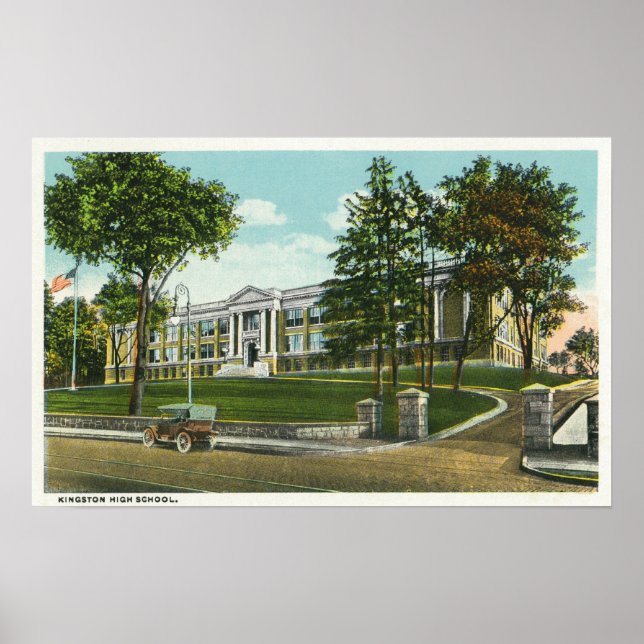 Póster Exterior View of Kingston High School (Frente)