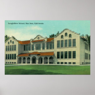 Póster Exterior View of Longfellow School