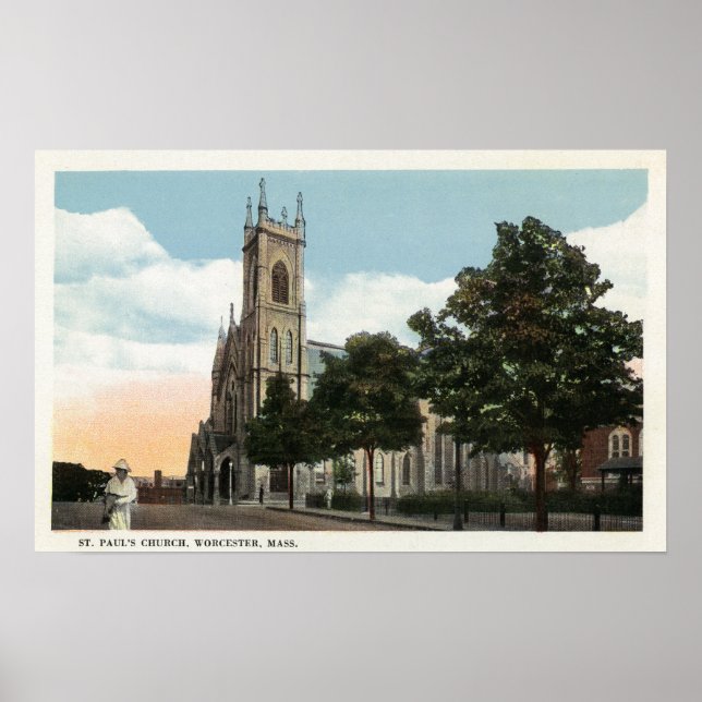 Póster Exterior View of St. Paul's Church (Frente)