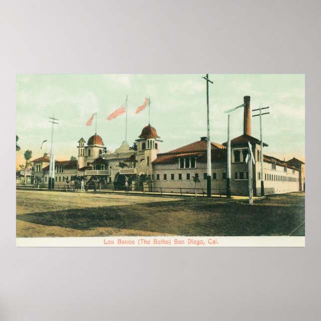 Póster Exterior View of the Baths (Los Banos) (Frente)