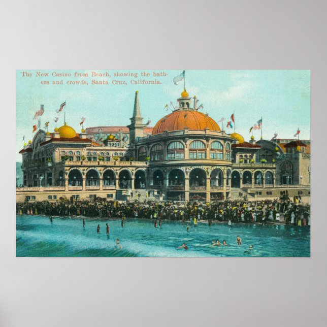 Póster Exterior View of the New Casino from the Beach (Frente)