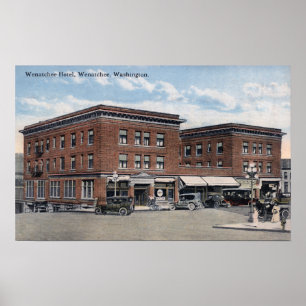 Póster Exterior View of the Wenatchee Hotel