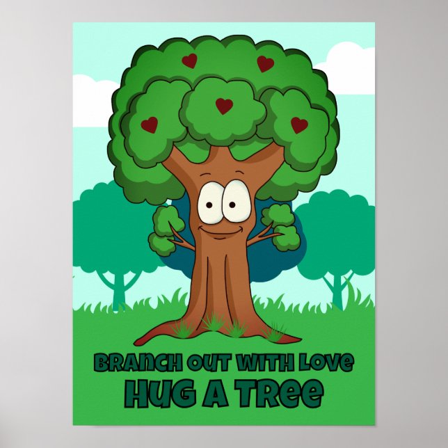 Póster Extiende el Amor Abraza un Árbol (Frente)