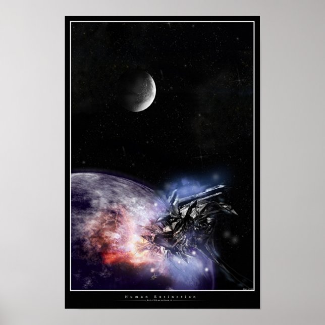 Póster Extinción humana (Frente)