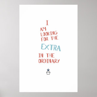 Póster "Extra en el poster ordinario"
