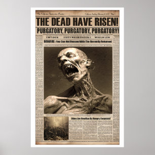 Póster ¡Extra! ¡Extra! ¡El ascenso de muertos!
