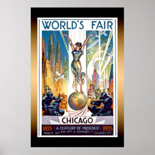 Póster Extra Grande de la Feria Mundial de Chicago
