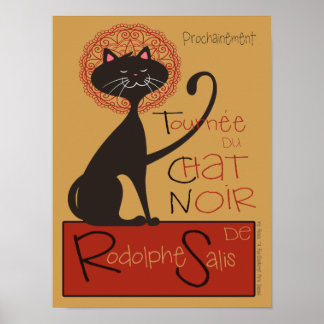 Póster Extracción silenciosa de gato negro de Le Chat Noi