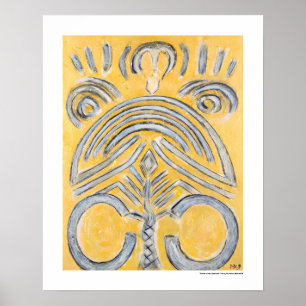 Póster Extracto amarillo - los regalos de la pintura del