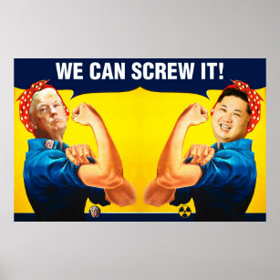 Póster Extracto De Afiche De Vintage De Trump Y Kim Jong 