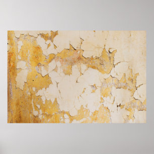 Póster Extracto de fondo de estuco amarillo antiguo, enve