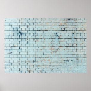 Póster Extracto de fondo de pared de ladrillo blanco y su