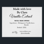 Póster Extracto de vainilla de ingredientes caseros añadi<br><div class="desc">Diseño</div>